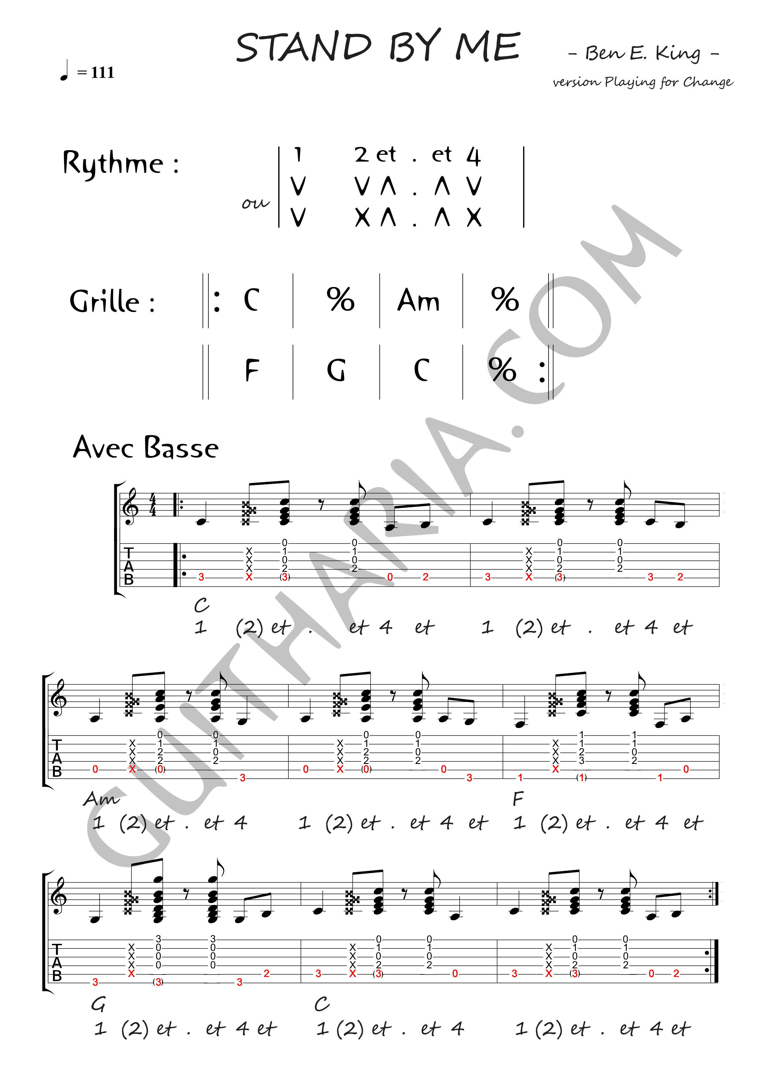 Stand By Me Version Playing For Change GUITHARIA